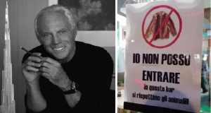 La guerra alle pellicce sta dando i suoi frutti tra personaggi imponenti e gente comune. Giorgio Armani ha dichiarato: “Mai più pellicce nelle mie collezioni”- Mentre proprietari di attività commerciali sfoggiano cartelli di divieto molto particolari.