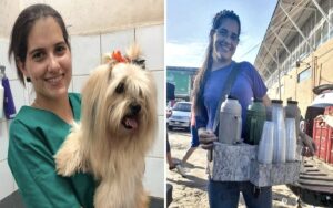 Si laurea in medicina veterinaria mentre vende il mais e il caffè con la sua famiglia, dedicando a loro il successo