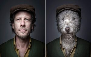Fotografo trasforma i cani nei loro proprietari per far notare la loro somiglianza