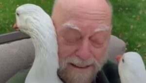 Un uomo di nome Poppy ha reso la sua vita meravigliosa con l’amore per gli animali (VIDEO)