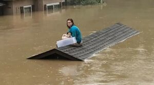 La cagnolona in pericolo Sandy è sopravvissuta grazie alla sua umana che l’ha protetta per cinque lunghe ore (VIDEO)