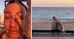 Donna vede un uomo in spiaggia con il suo cane: quello che fanno ha commosso milioni di persone