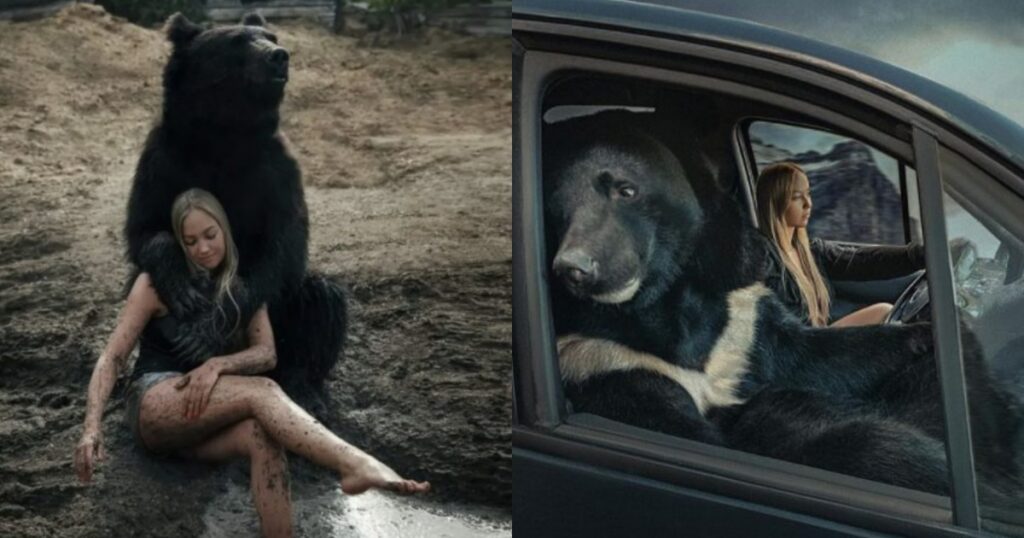 Donna russa salva un orso i due sono amici