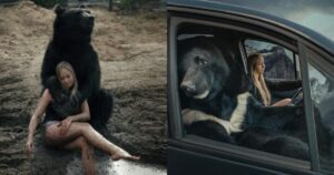 Orso viene salvato da una donna quando era cucciolo e adesso sono inseparabili (VIDEO)