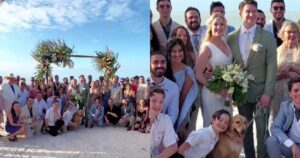 Coppia vede questo Golden Retriever da solo e lo invitano al matrimonio (VIDEO)