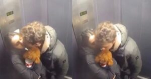 Ma guarda un po’ cosa succede in ascensore: coppia ricopre il cane di gesti dolcissimi (VIDEO)