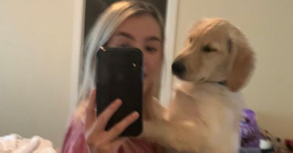 Selfie ragazza cane